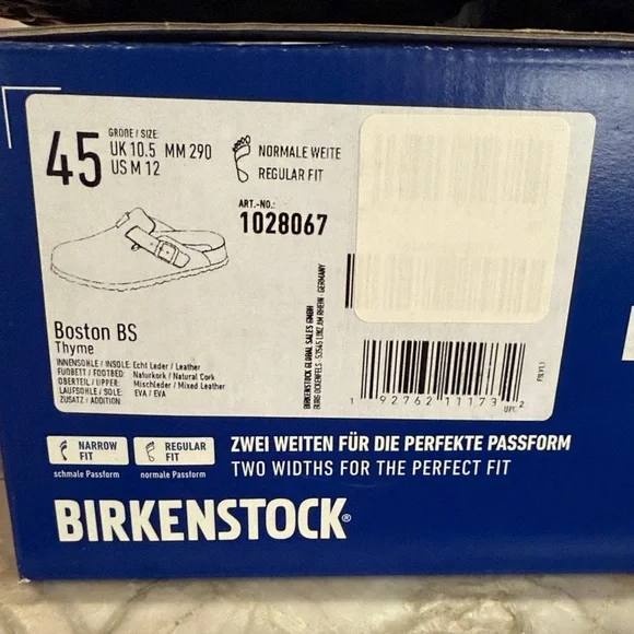 NWT Men's Birkenstock Boston Clog in Thyme - Picture 2 of 3